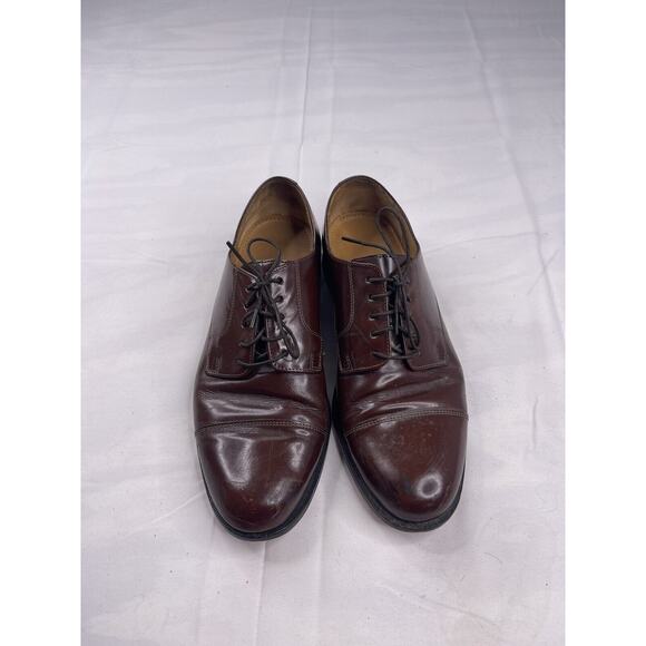 Cole Haan Caldwell Burgundy Leather Cap toe Oxfords Shoes Men's Size 9.5 - Picture 2 of 13